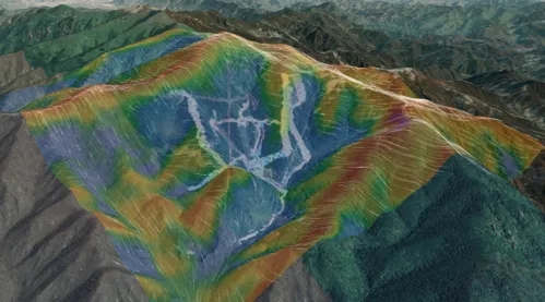 Schematic diagram of complex meteorological fields in mountainous areas